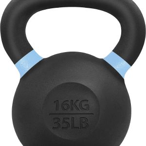 Yes4All Kettlebell Weights Cast Iron/Kettlebells Powder Coated - Strength Training, Home Gym, Full-body Exercises